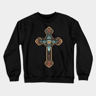 Ornate cross, Christian Cross Crewneck Sweatshirt